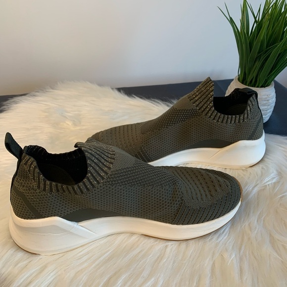 Olive Green Slip-On Sneakers - Picture 4 of 5